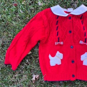 Vintage Red Kids Cardigan